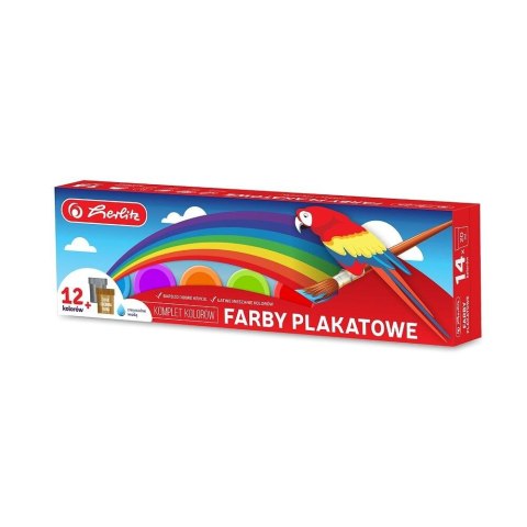 Farby plakatowe Herlitz 9567207 kolor: różne 20ml 12+2 kolor. (300022621) Farby plakatowe Herlitz 9567207 kolor: różne 20ml 12+2 kolor. (300022621)
