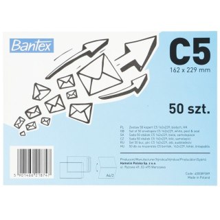 Koperta Bantex HK C5 biała (400089389) 50 sztuk