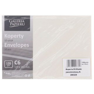 Koperta Galeria Papieru gładki C6 kremowa [mm:] 114x162 (280229) 10 sztuk