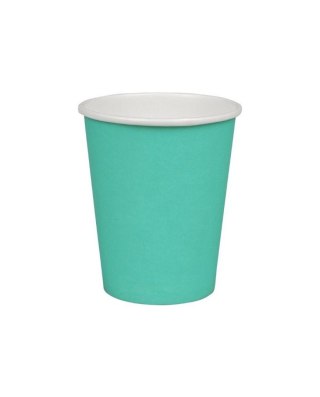 Kubek jednorazowy (nd) turkusowy papierowy papier 250ml (132666)