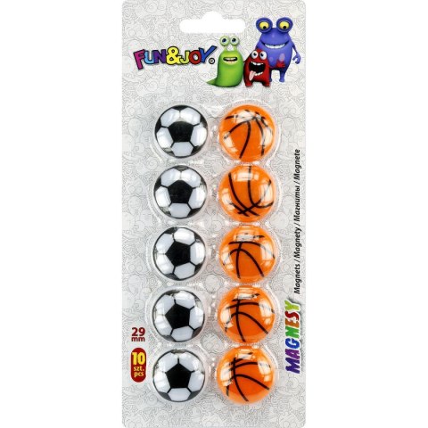 Magnes Titanum okrągły piłki mix śr. 29mm (T-025049) 10 sztuk Magnes Titanum okrągły piłki mix śr. 29mm (T-025049) 10 sztuk