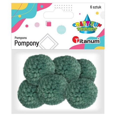 Pompony Titanum Craft-Fun Series pastelowe szmaragdowy 6 szt (DIY19308) Pompony Titanum Craft-Fun Series pastelowe szmaragdowy 6 szt (DIY19308)