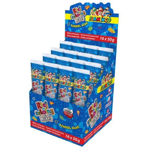 Klej szkolny biały Flamingo tuba 50g Klej szkolny biały Flamingo tuba 50g