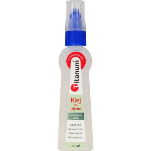 Klej w płynie Titanum z metalową kulka 50ml Klej w płynie Titanum z metalową kulka 50ml