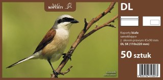Koperta A&G Koperty OKP DL biały okno prawe [mm:] 110x220 50 sztuk