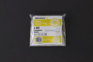Łyżeczka wielokrotnego użytku (nd) transparętna wielkokrotnego uzytku plastikowa 50 szt