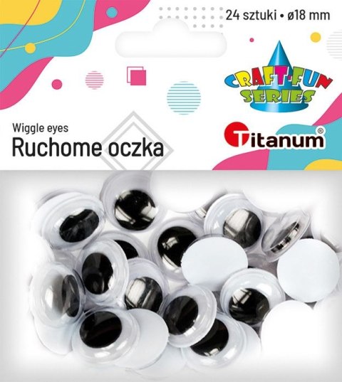 Oczka Titanum Craft-Fun Series 18mm 24 szt Oczka Titanum Craft-Fun Series 18mm 24 szt