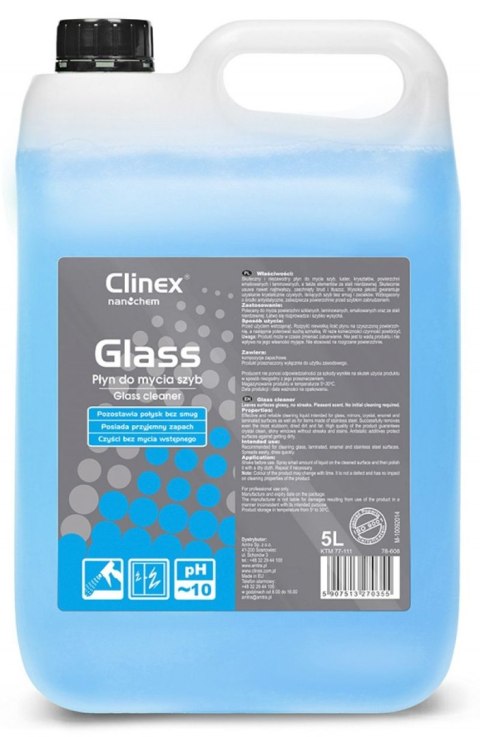 Płyn do mycia szyb Clinex Glass 5 l (CL77111) Płyn do mycia szyb Clinex Glass 5 l (CL77111)