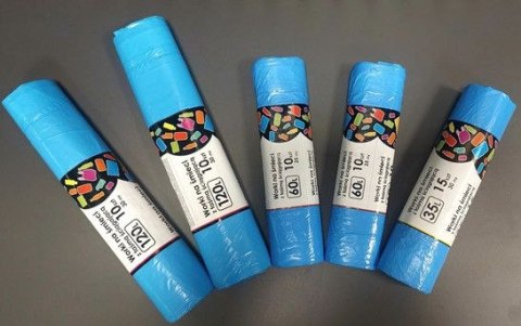 Worki na śmieci Fastec niebieska interleave kolor: niebieski 120L 10 szt Worki na śmieci Fastec niebieska interleave kolor: niebieski 120L 10 szt