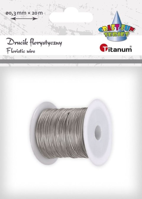 Drucik Titanum Craft-Fun Series florystyczny kolor: srebrny 20 m 1 szt (24BR0201-5)