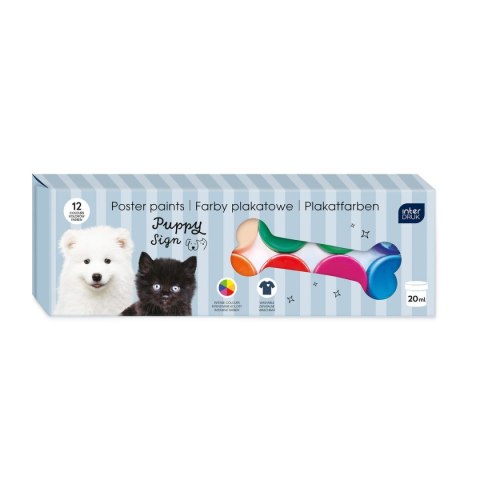 Farby plakatowe Interdruk PUPPY SIGN kolor: mix 20ml 12 kolor.