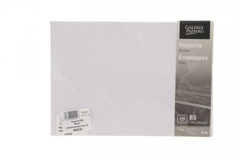 Koperta Galeria Papieru pearl diamentowa biel B5 biała diamentowa (280039) 10 sztuk