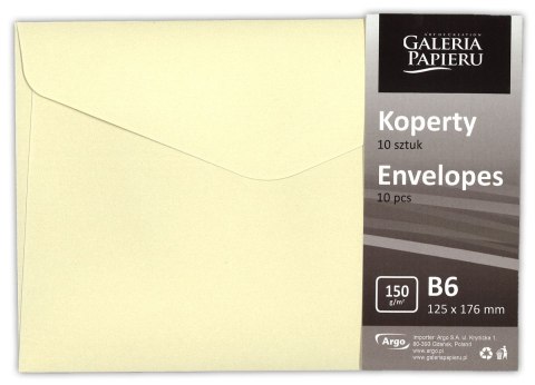 Koperta Galeria Papieru pearl kremowy B6 beżowa (280841) 10 sztuk