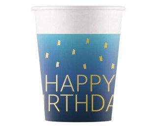 Kubek jednorazowy Godan Blue Happy Birthday, Decorata papier 200ml (96621)