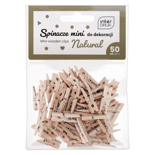 Spinacze Interdruk NATURALNE DO dekoracji 5902277337306 50 szt (MINI)