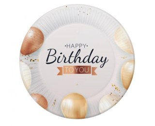 Talerz jednorazowy Godan Happy Birthday papier śr. 180mm 6 szt (PG-TAHB)