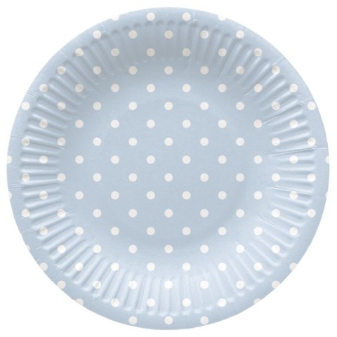 Talerz jednorazowy Paw Dots Light Blue tektura śr. 180mm 8 szt (PPD8002205) Talerz jednorazowy Paw Dots Light Blue tektura śr. 180mm 8 szt (PPD8002205)