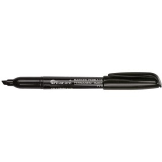 Marker permanentny Titanum czarny 1,0-4,2mm ścięta końcówka (PY1002-GY)