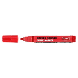 Marker specjalistyczny Toma kredowy czerwony 4,5mm okrągła końcówka (TO-292 2 2)