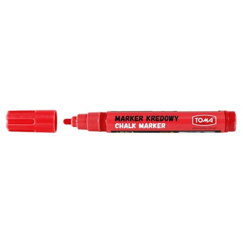 Marker specjalistyczny Toma kredowy czerwony 4,5mm okrągła końcówka (TO-292 2 2)