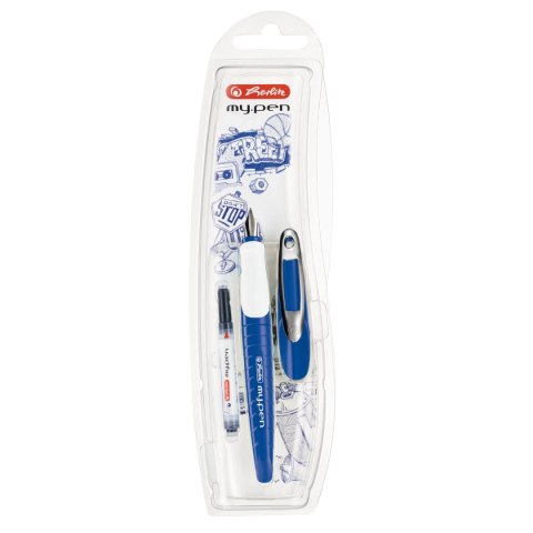 Pióro wieczne Herlitz My Pen 50046775 niebiesko białe M (300006786) Pióro wieczne Herlitz My Pen 50046775 niebiesko białe M (300006786)
