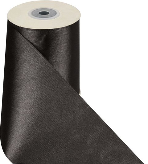 Wstążka Titanum Craft-Fun Series satynowa 100x25 [mm x m] czarny (100MM/25M 010)