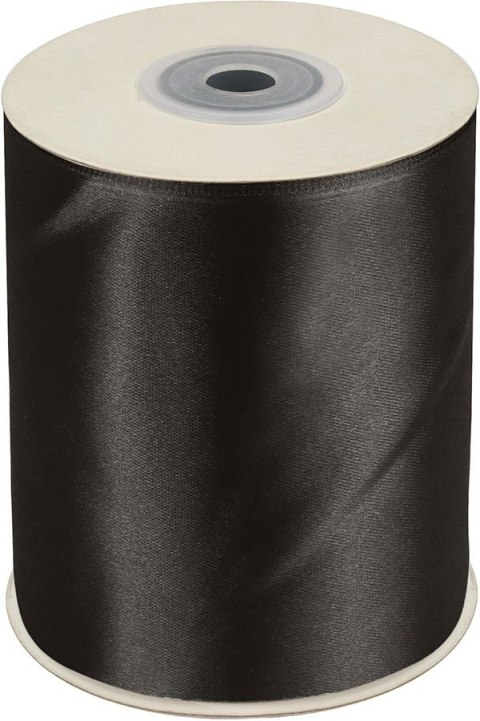 Wstążka Titanum Craft-Fun Series satynowa 100x25 [mm x m] czarny (100MM/25M 010)