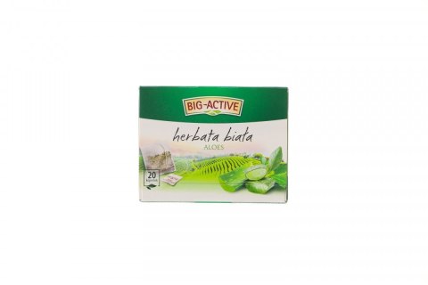 Herbata Big Active biała z aloesem aloes 20 saszetek Herbata Big Active biała z aloesem aloes 20 saszetek