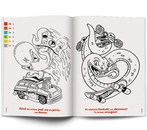 Książka dla dzieci Ameet Hot Wheels™. Kolorowanka według kodu (KKO 1601)
