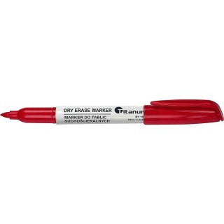 Marker suchościeralny Titanum czerwony 2,0mm okrągła końcówka (BY1002)