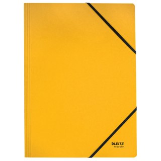 Teczka kartonowa na gumkę recycle A4 żółta 430g Leitz (39080015)