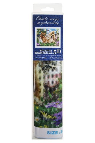 Zestaw kreatywny Flamingo Line Diamentowa mozaika 30x40cm Psy i koty (TBS01371-02(22))