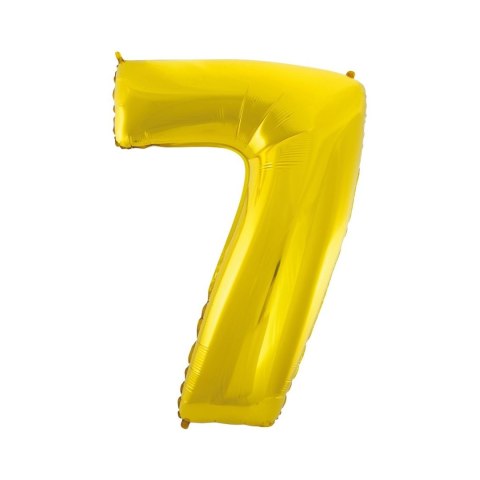 Balon foliowy cyfra 7 złota 85 cm Balon foliowy cyfra 7 złota 85 cm