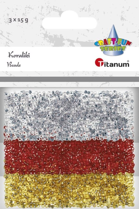 Koraliki kreatywne Titanum Craft-Fun Series 3 kolory Koraliki kreatywne Titanum Craft-Fun Series 3 kolory