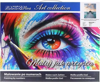 Zestaw kreatywny Flamingo Line Malowanie po numerach 40x50cm Pomost nad morzem (fyh036)