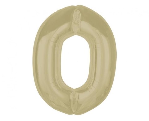 Balon foliowy Godan Smart cyfra 0, matowa latte, 92 cm (CH-S9L0)