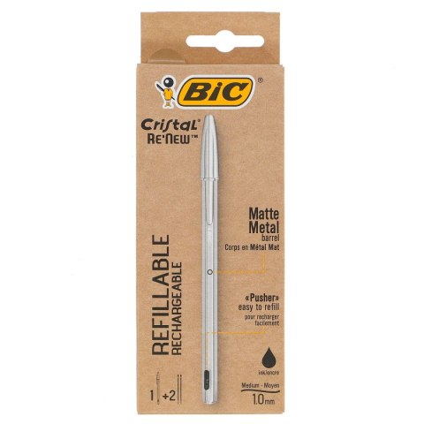 Długopis standardowy Bic cristal RE'new niebieski 1,0mm (847897) Długopis standardowy Bic cristal RE'new niebieski 1,0mm (847897)