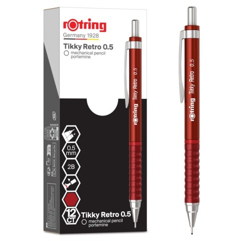 Ołówek automatyczny Rotring TIKKY RETRO RED MP 0,5 0,5mm (2202568) Ołówek automatyczny Rotring TIKKY RETRO RED MP 0,5 0,5mm (2202568)