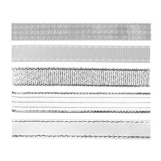 Wstążka Titanum Craft-Fun Series 5 wzorów 10x2 [mm x m] srebrna (709062（silver))
