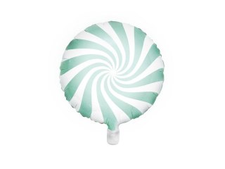 Balon foliowy Partydeco cukierek miętowy 45 cm 18cal (FB20P-103)