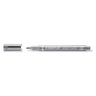 Marker permanentny Staedtler metaliczny srebrny 1,0-2,0mm okrągła końcówka (8323-81)