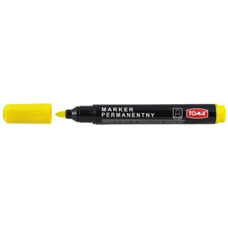 Marker permanentny Toma żółty okrągła końcówka