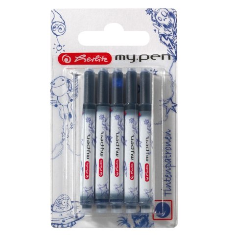 Naboje długie Herlitz My Pen 10983443 niebieski (300002944) Naboje długie Herlitz My Pen 10983443 niebieski (300002944)