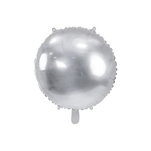 Balon foliowy Partydeco okrągły Pastylka srebrny 24cal (FB177-018) Balon foliowy Partydeco okrągły Pastylka srebrny 24cal (FB177-018)