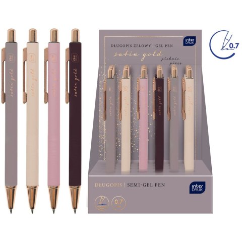 Długopis żelowy Interdruk Satin Gold 0,7mm niebieski 1,0mm (5902277346452) Długopis żelowy Interdruk Satin Gold 0,7mm niebieski 1,0mm (5902277346452)
