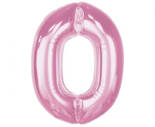 Balon foliowy Godan Smart, cyfra 0, j. różowa, 92 cm (CH-S9J0)