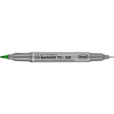 Marker do cd Toma zielony dwustronny zielony 0,5/1,0mm (To-320)
