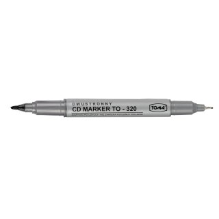 Marker do cd Toma dwustronny czarny 0,5-0,8mm (TO-320 3 2)