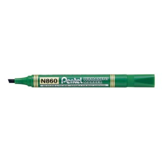 Marker permanentny Pentel zielony 1,2-4,5mm ścięta końcówka