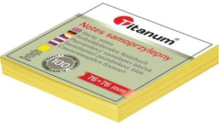 Notes samoprzylepny (karteczki) Titanum żółty 100k [mm:] 76x76 (S-2003)